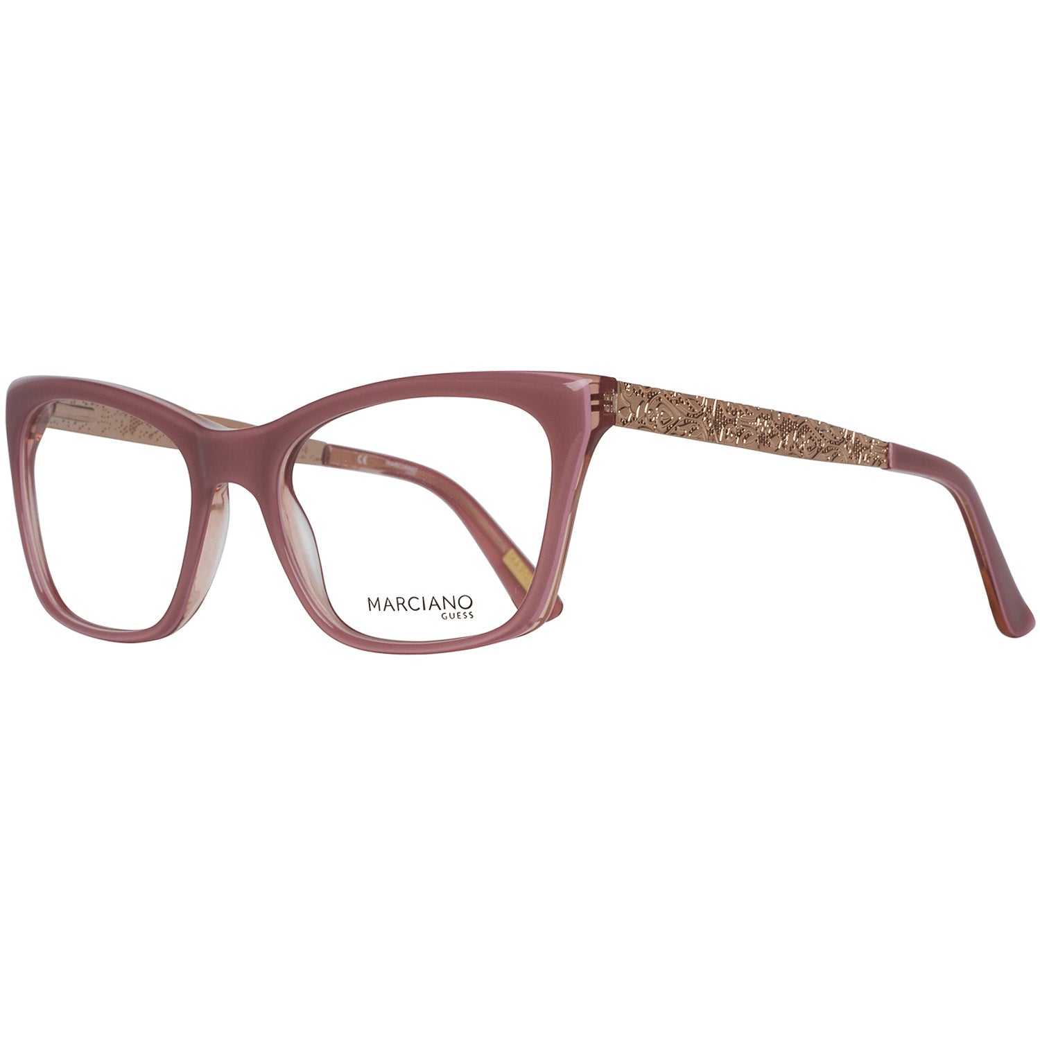 Marciano by Guess Cat-eye glasses in Pink with Metal frame, model Marciano by Guess Optical Frames GM0267 53072, from Burghley & Co – Luxury eyewear UK