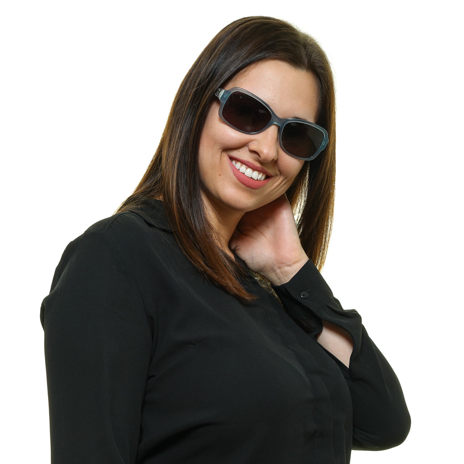 Harley-Davidson Rectangle sunglasses in Blue with Plastic frame, model Harley-Davidson Sunglasses HD0300X 56 84A, from Burghley & Co – Luxury eyewear UK