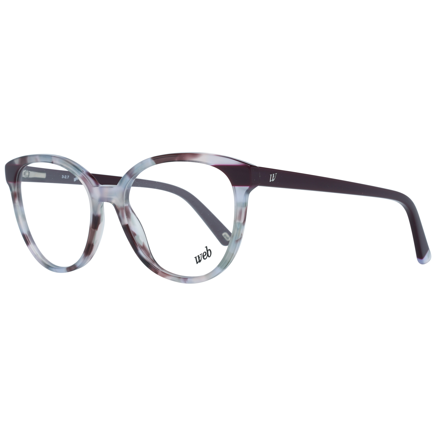 Web Square glasses in Purple with Plastic frame, model Web Optical Frame WE5212 55A 53, from Burghley & Co – Luxury eyewear UK