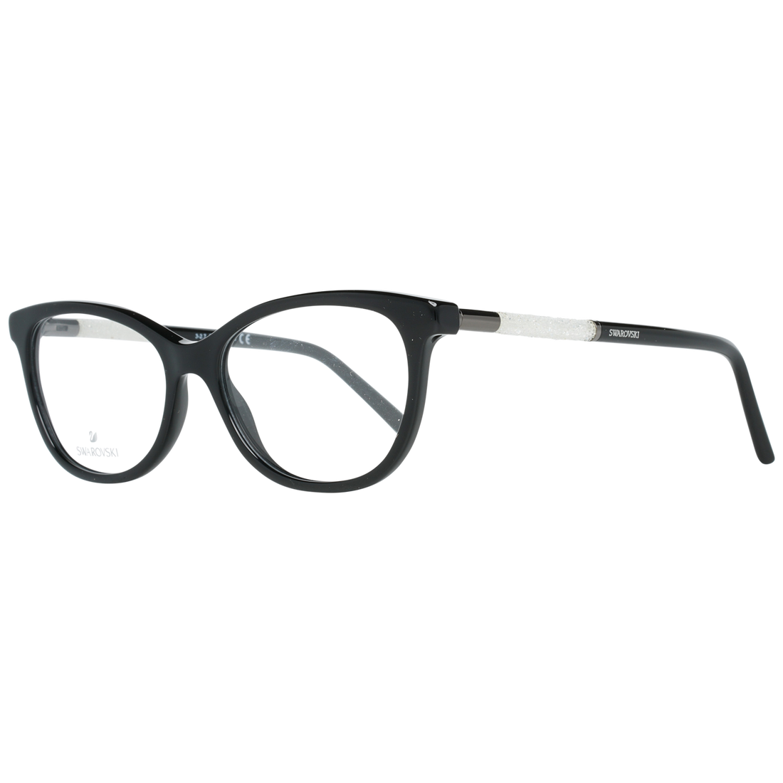 Swarovski glasses in Black with Metal frame, model Swarovski Optical Frames SK5211 54001, from Burghley & Co – Luxury eyewear UK