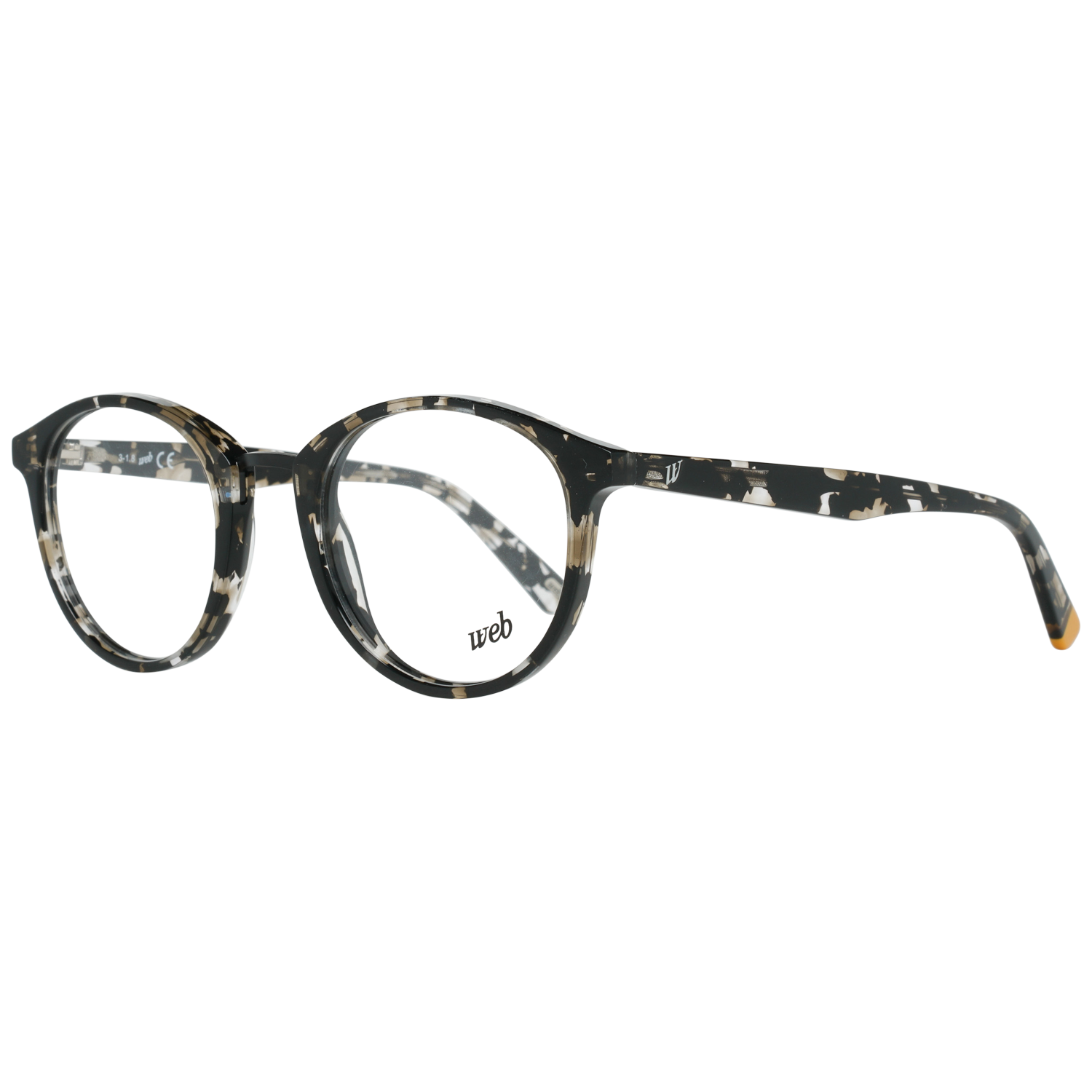 Web Round glasses in Black with Plastic frame, model Web Optical Frames WE5222 48055, from Burghley & Co – Luxury eyewear UK