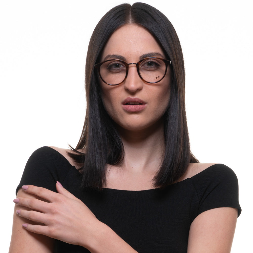 Web Round glasses in Brown with Metal frame, model Web Optical Frames WE5222 48056, from Burghley & Co – Luxury eyewear UK