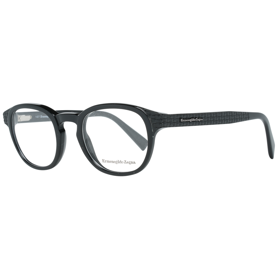 Ermenegildo Zegna Round glasses in Black with Plastic frame, model Ermenegildo Zegna Optical Frames EZ5108 48001, from Burghley & Co – Luxury eyewear UK