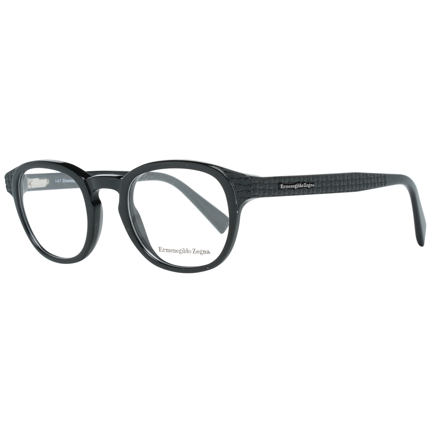 Ermenegildo Zegna Round glasses in Black with Plastic frame, model Ermenegildo Zegna Optical Frame EZ5108 001 48, from Burghley & Co – Luxury eyewear UK