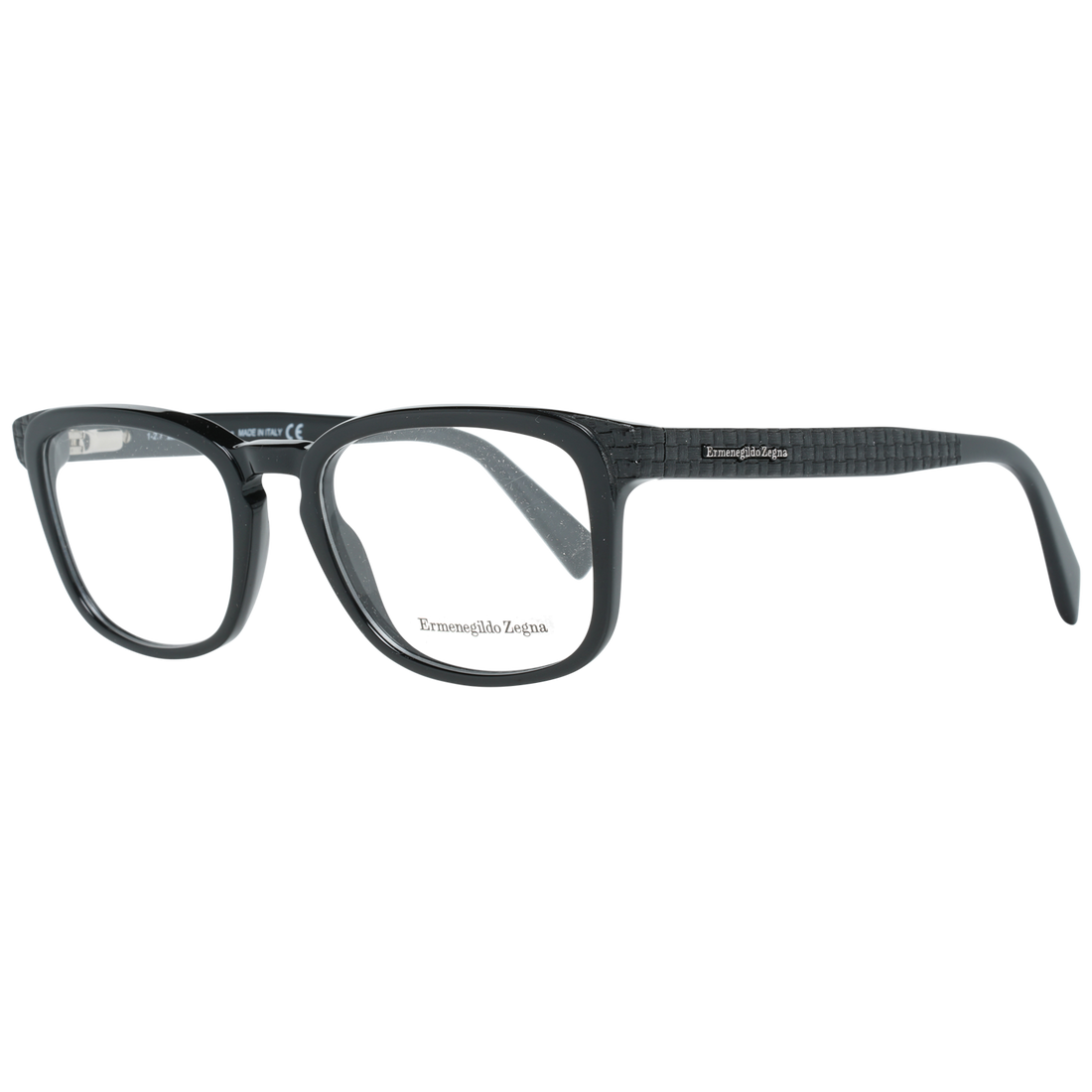 Ermenegildo Zegna Rectangle glasses in Black with Plastic frame, model Ermenegildo Zegna Optical Frames EZ5109 52001, from Burghley & Co – Luxury eyewear UK