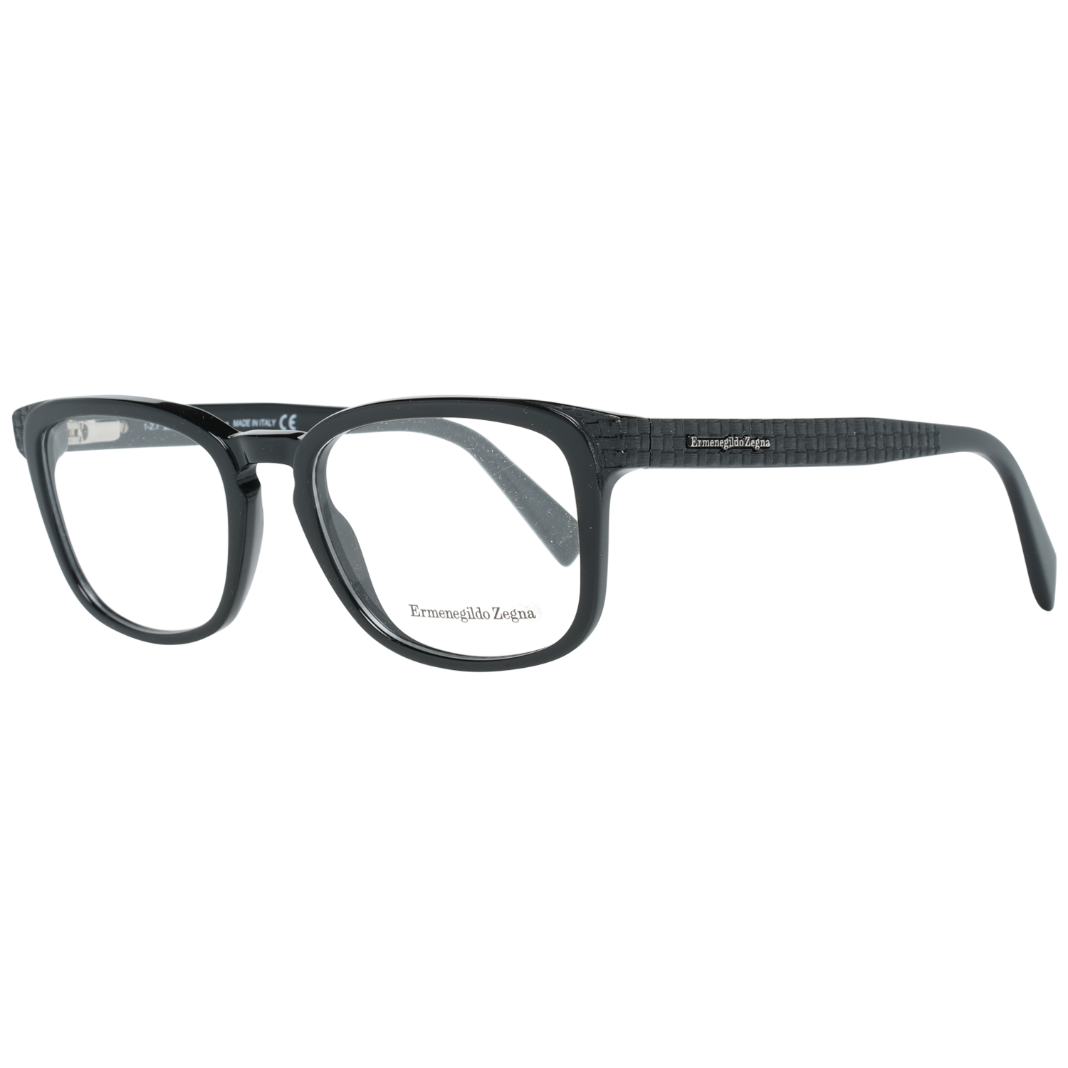 Ermenegildo Zegna Rectangle glasses in Black with Plastic frame, model Ermenegildo Zegna Optical Frames EZ5109 52001, from Burghley & Co – Luxury eyewear UK