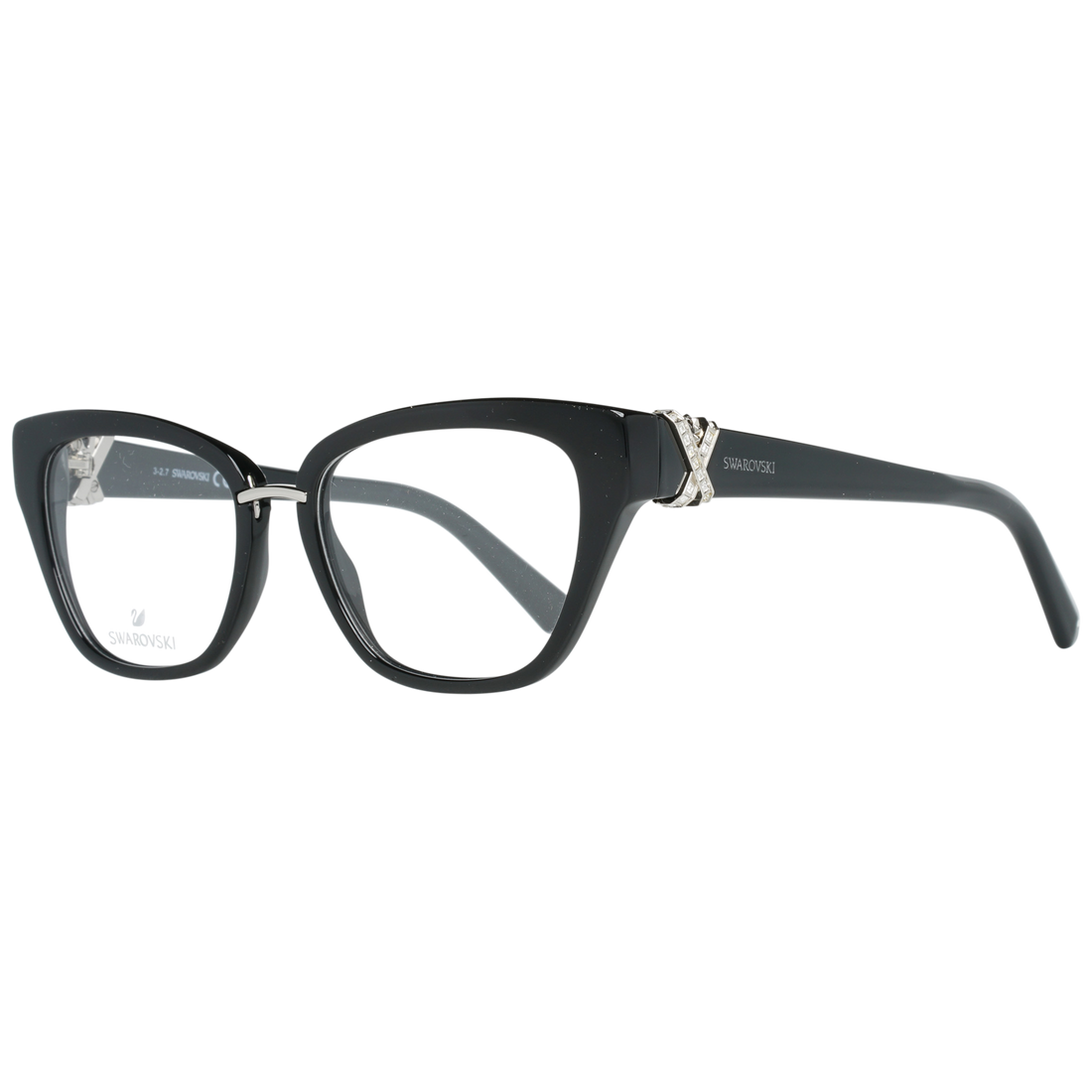 Swarovski glasses in Black with Metal frame, model Swarovski Optical Frames SK5251 50001, from Burghley & Co – Luxury eyewear UK