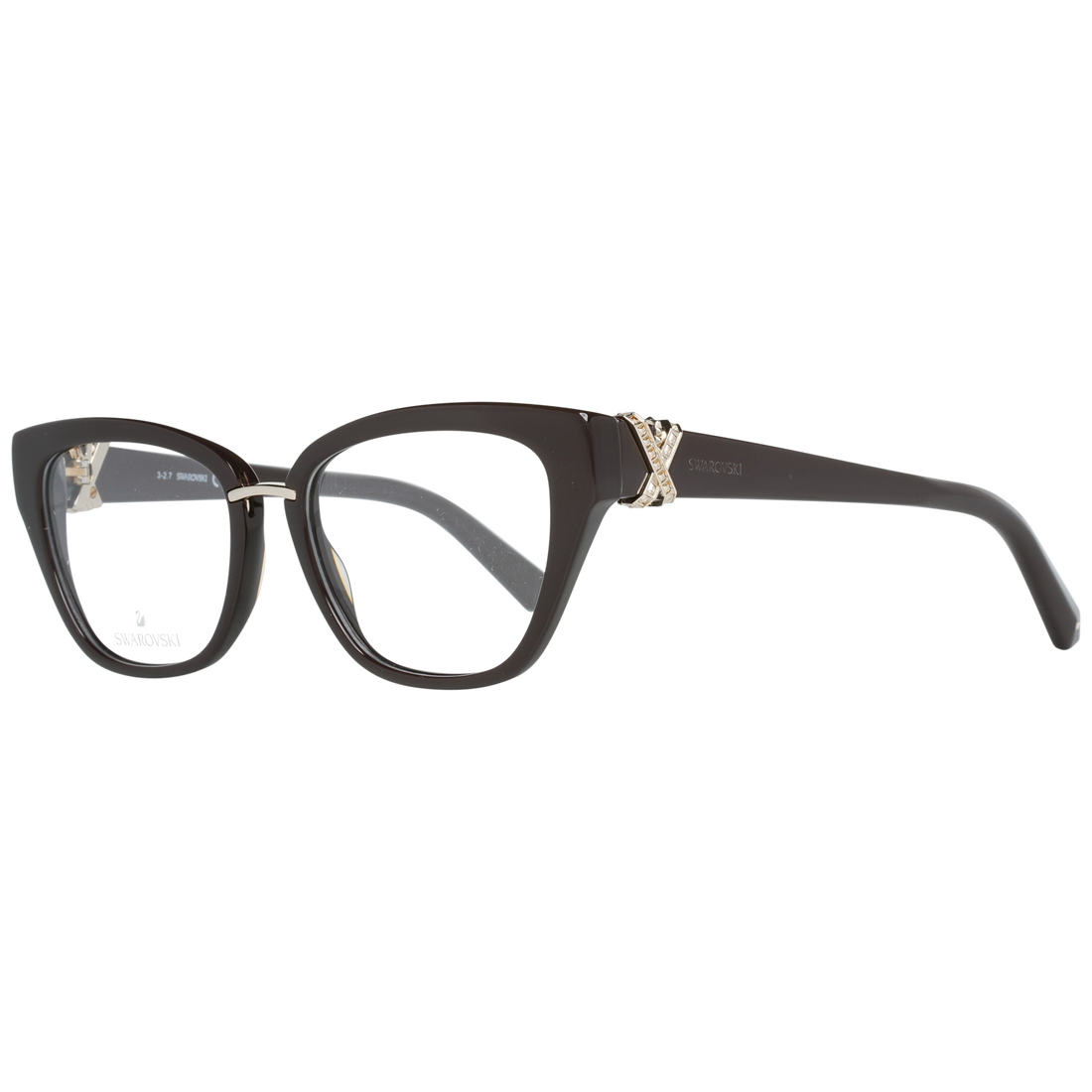 Swarovski Cat-eye glasses in Brown with Plastic frame, model Swarovski Optical Frames SK5251 50052, from Burghley & Co – Luxury eyewear UK