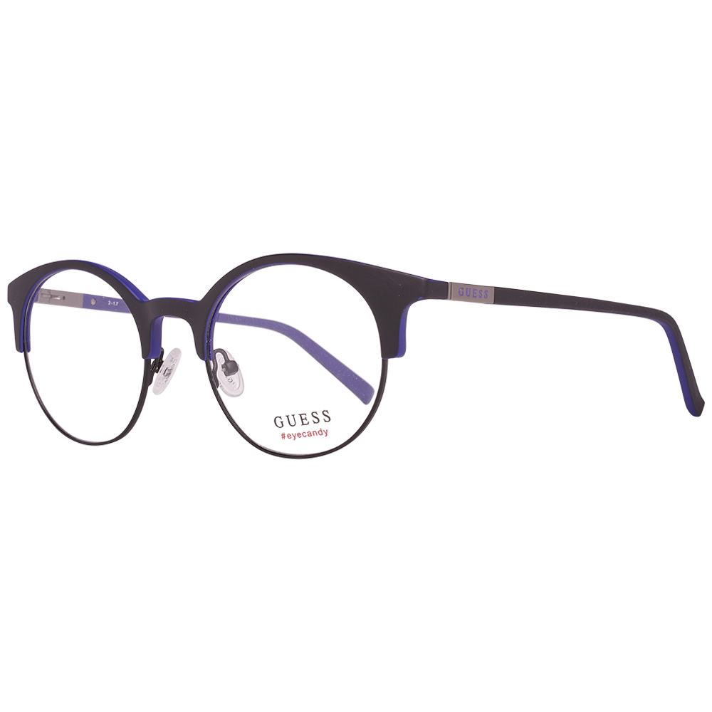 Guess Round glasses in Black with Metal frame, model Guess Optical Frames GU3025 51002, from Burghley & Co – Luxury eyewear UK