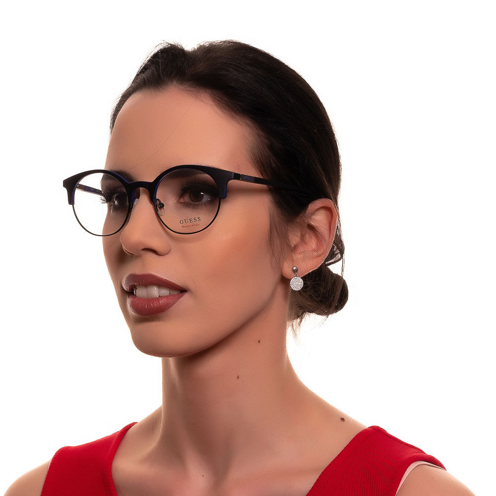 Guess Round glasses in Black with Metal frame, model Guess Optical Frames GU3025 51002, from Burghley & Co – Luxury eyewear UK