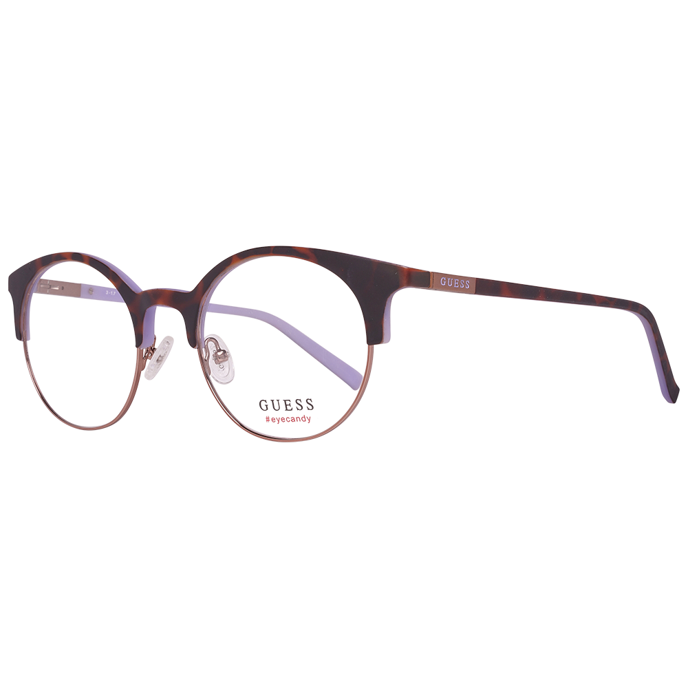 Guess Round glasses in Brown with Metal frame, model Guess Optical Frames GU3025 51052, from Burghley & Co – Luxury eyewear UK