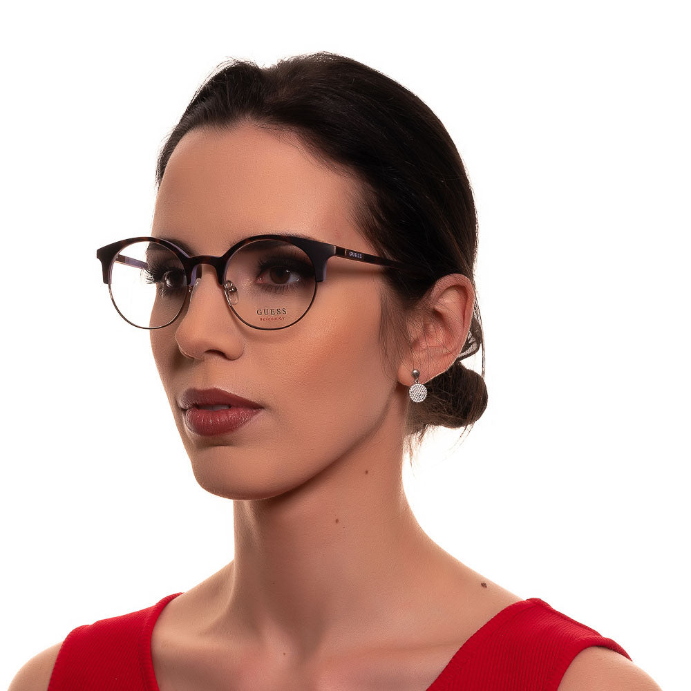 Guess Round glasses in Brown with Metal frame, model Guess Optical Frames GU3025 51052, from Burghley & Co – Luxury eyewear UK