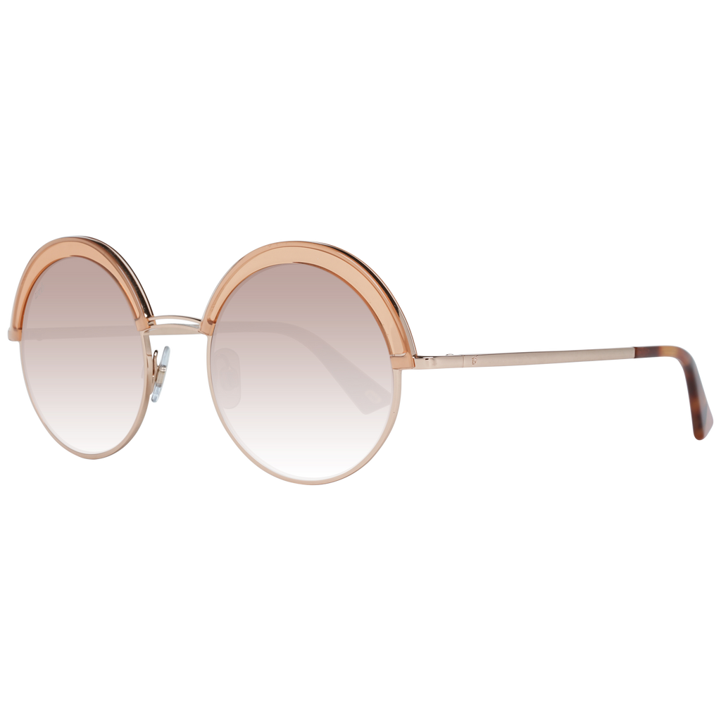Web Round sunglasses in Gold and Pink with Metal frame, model Web Sunglasses WE0218 5172Z, from Burghley & Co – Luxury eyewear UK