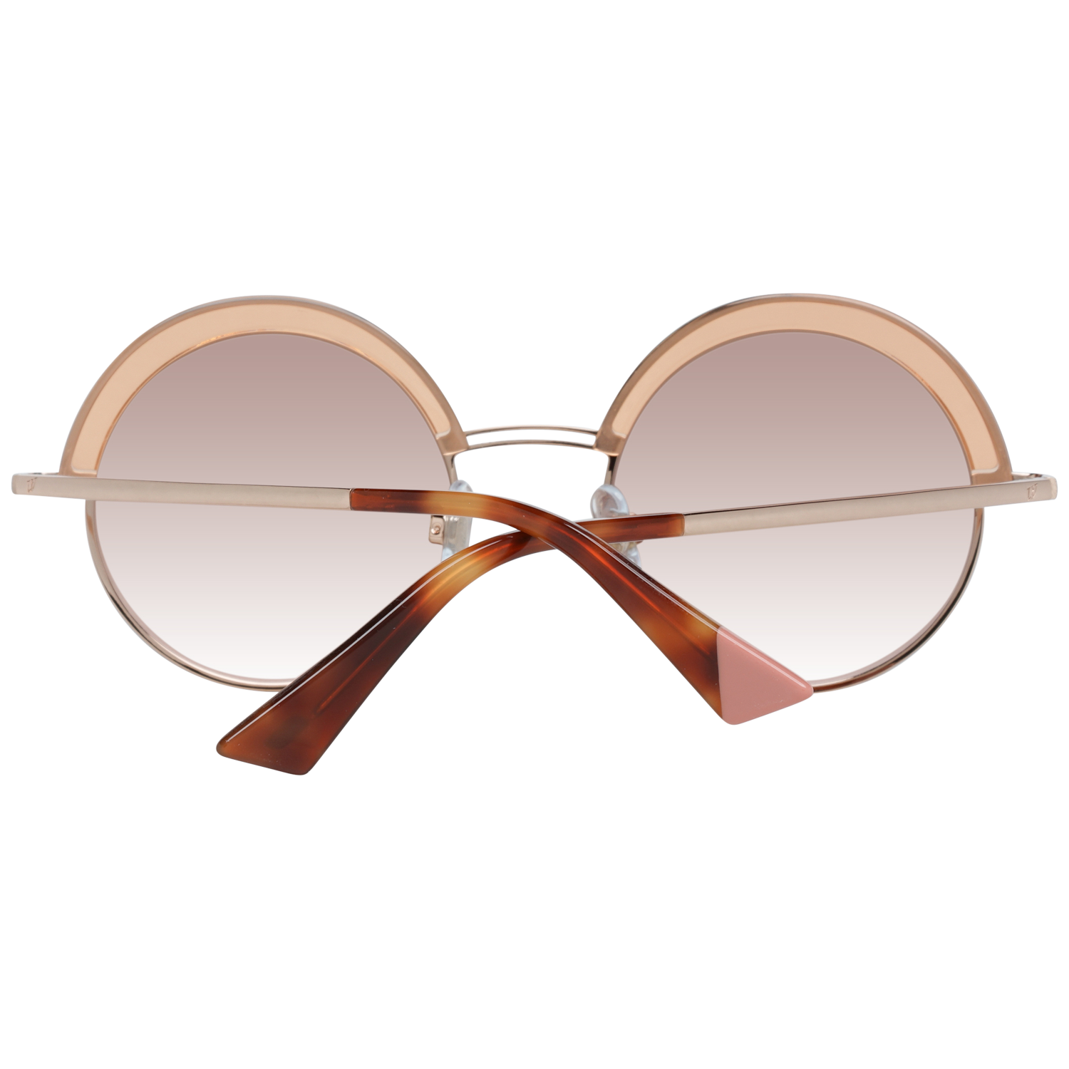Web Round sunglasses in Gold and Pink with Metal frame, model Web Sunglasses WE0218 5172Z, from Burghley & Co – Luxury eyewear UK
