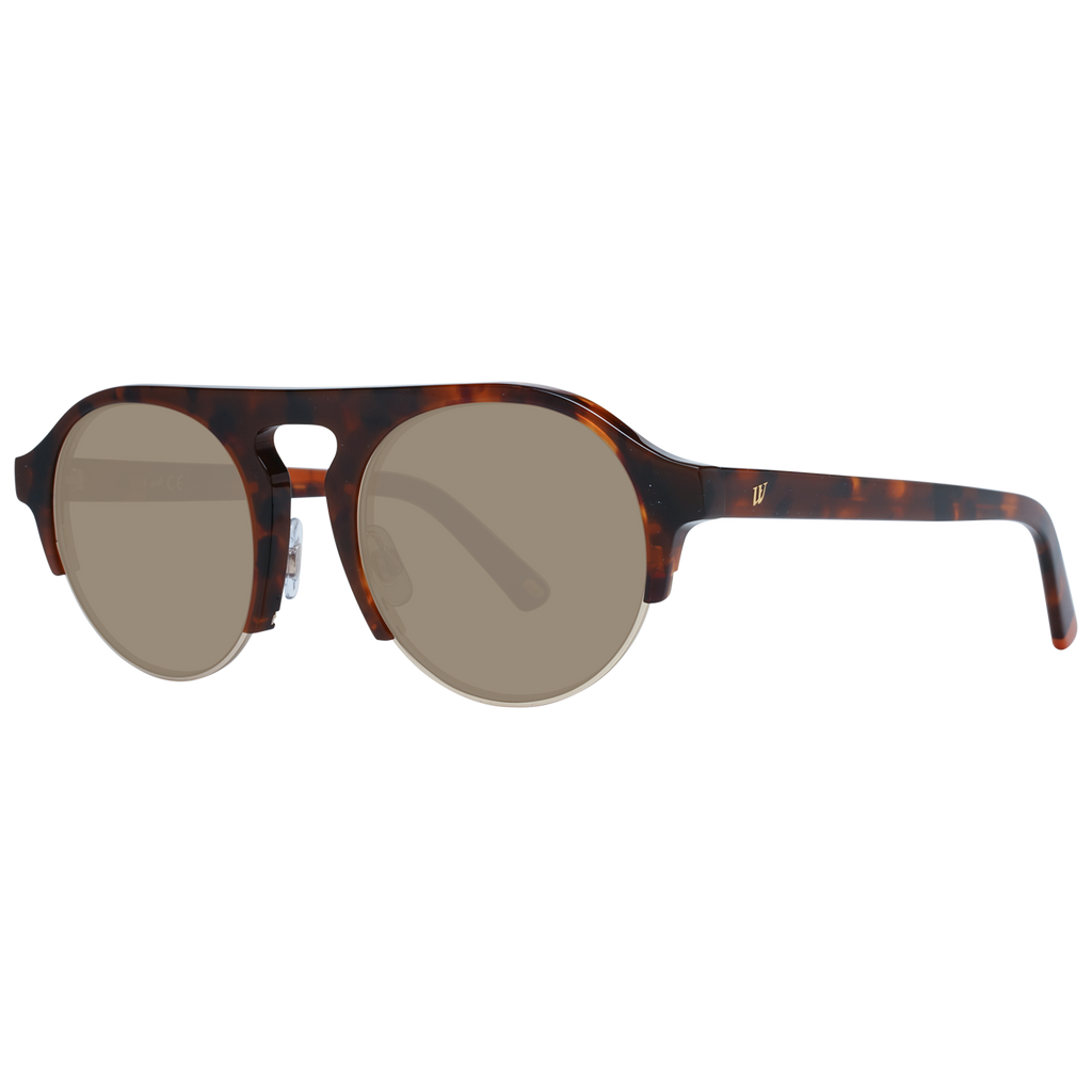 Web Round sunglasses in Brown with Metal frame, model Web Sunglasses WE0224 5252G, from Burghley & Co – Luxury eyewear UK