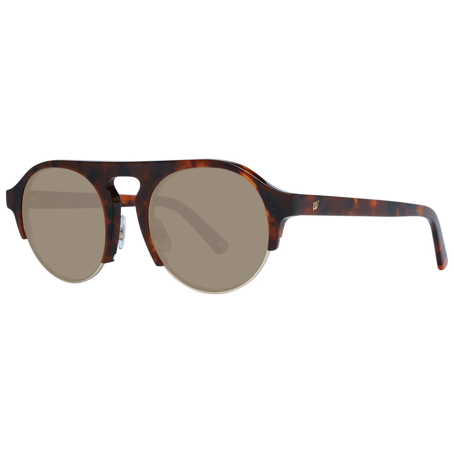 Web Round sunglasses in Brown with Metal frame, model Web Sunglasses WE0224 5252G, from Burghley & Co – Luxury eyewear UK