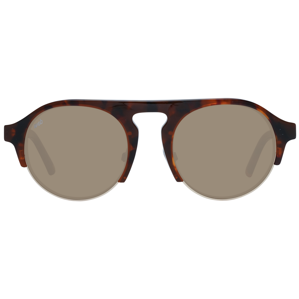 Web Round sunglasses in Brown with Metal frame, model Web Sunglasses WE0224 5252G, from Burghley & Co – Luxury eyewear UK