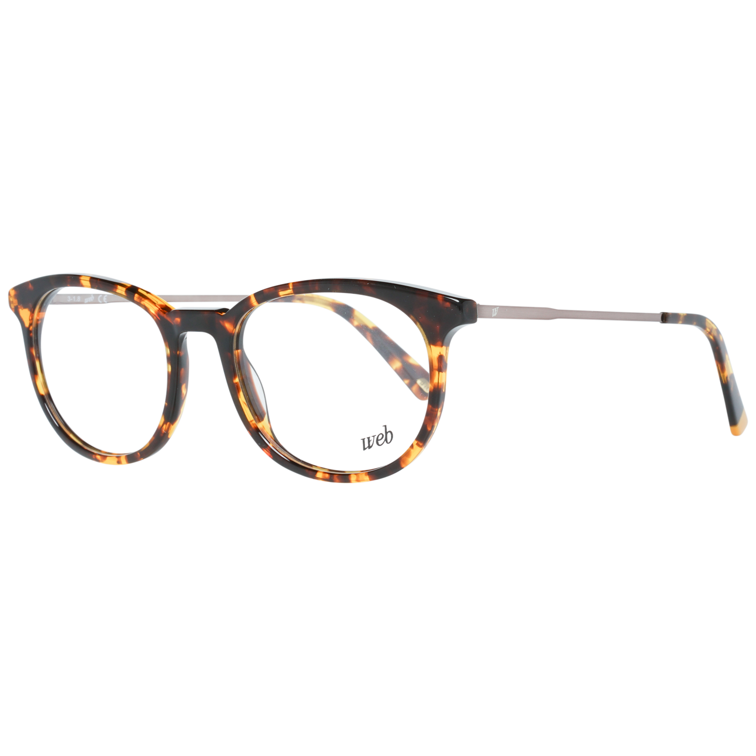 Web Round glasses in Brown with Plastic frame, model Web Optical Frame WE5246 053 52, from Burghley & Co – Luxury eyewear UK