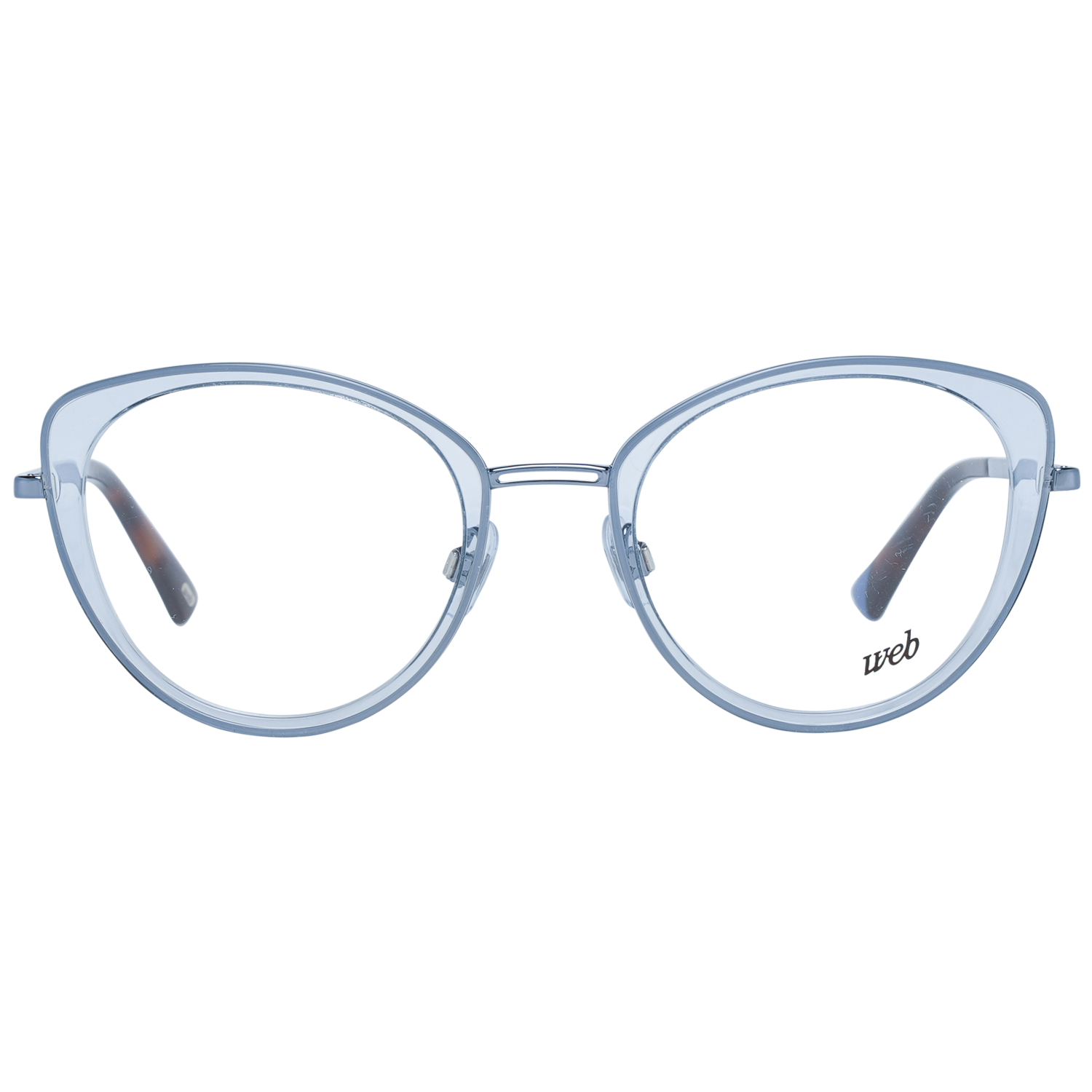 Web Cat-eye glasses in Clear with Metal frame, model Web Optical Frame WE5257 086 53, from Burghley & Co – Luxury eyewear UK