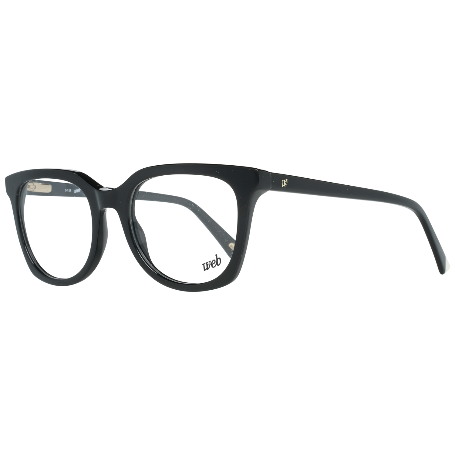 Web Round glasses in Black with Plastic frame, model Web Optical Frames WE5260 49001, from Burghley & Co – Luxury eyewear UK