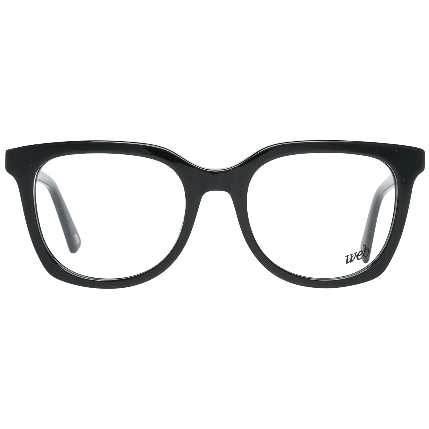 Web Round glasses in Black with Plastic frame, model Web Optical Frames WE5260 49001, from Burghley & Co – Luxury eyewear UK
