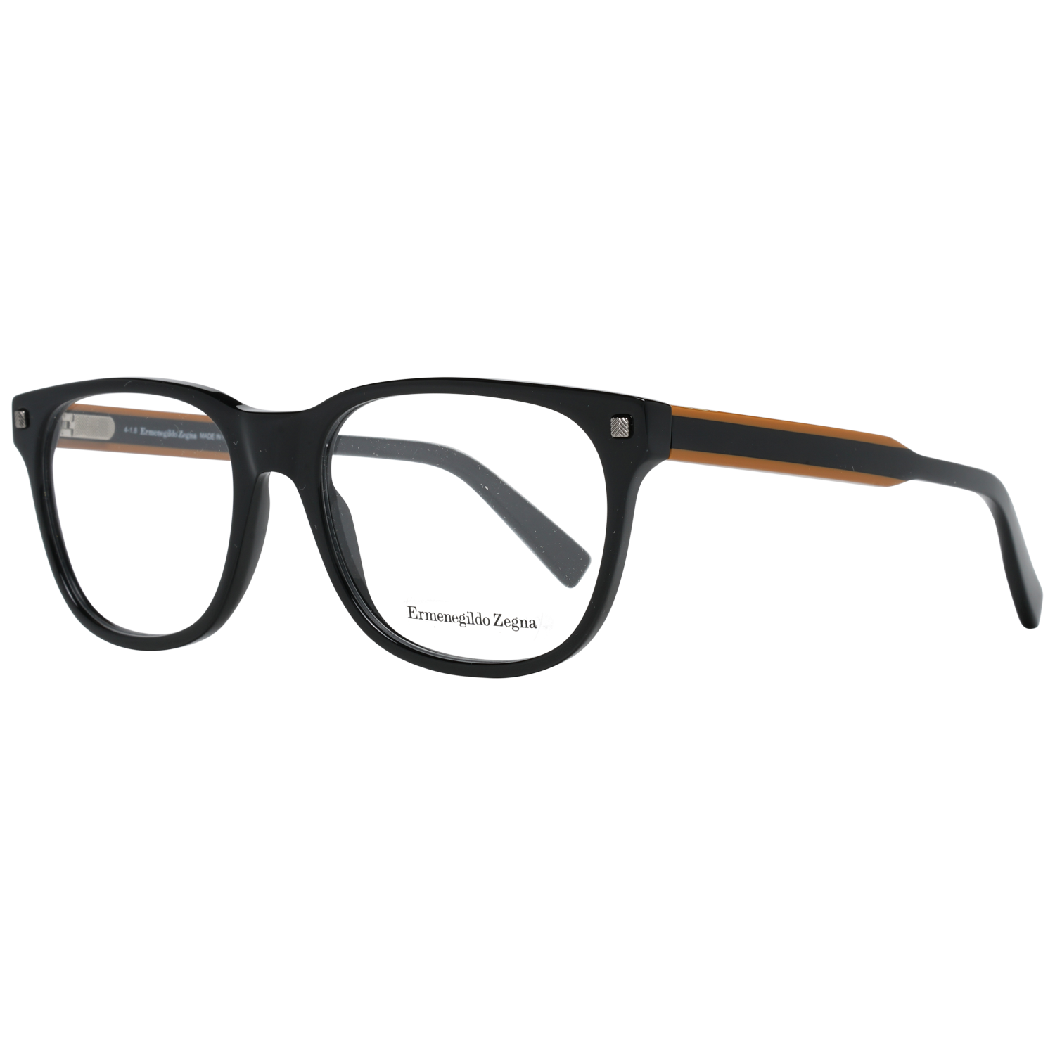 Ermenegildo Zegna Square glasses in Black with Plastic frame, model Ermenegildo Zegna Optical Frames EZ5120 54001, from Burghley & Co – Luxury eyewear UK