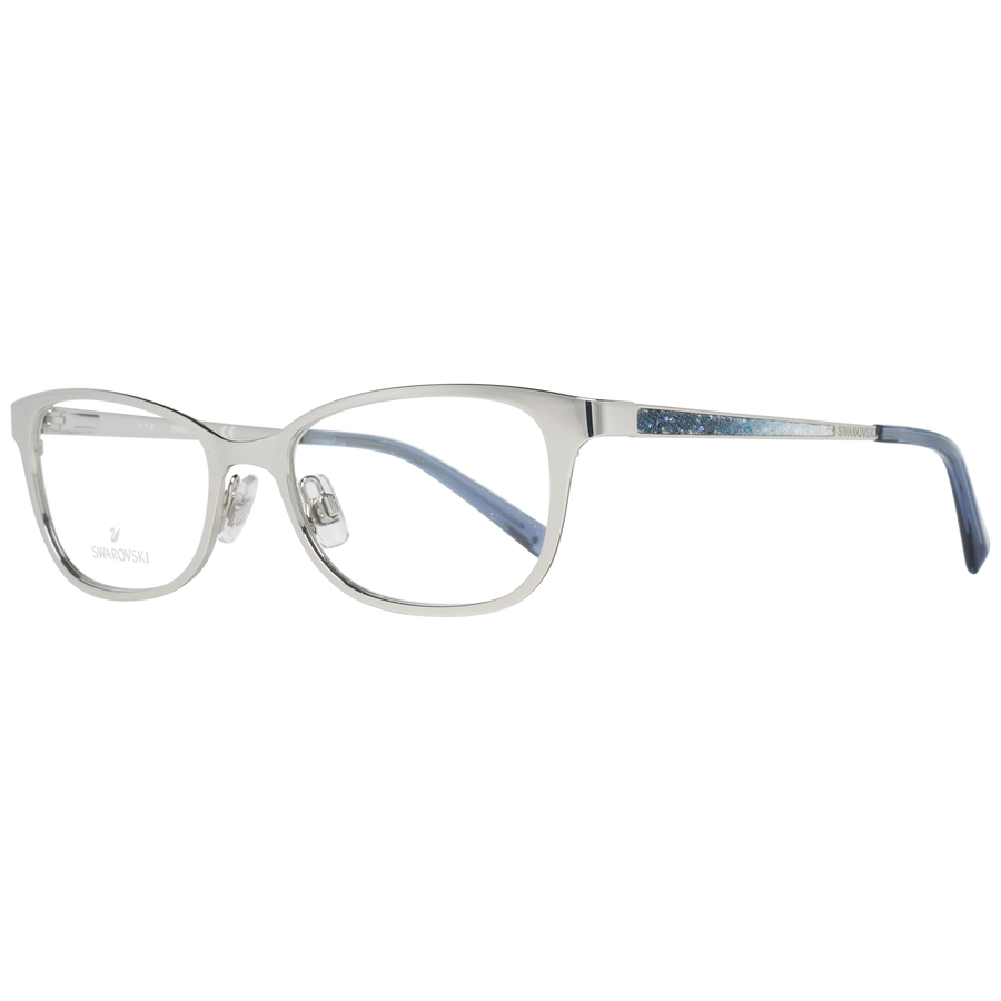Swarovski Rectangle glasses in Silver with Metal frame, model Swarovski Optical Frames SK5277 52016, from Burghley & Co – Luxury eyewear UK