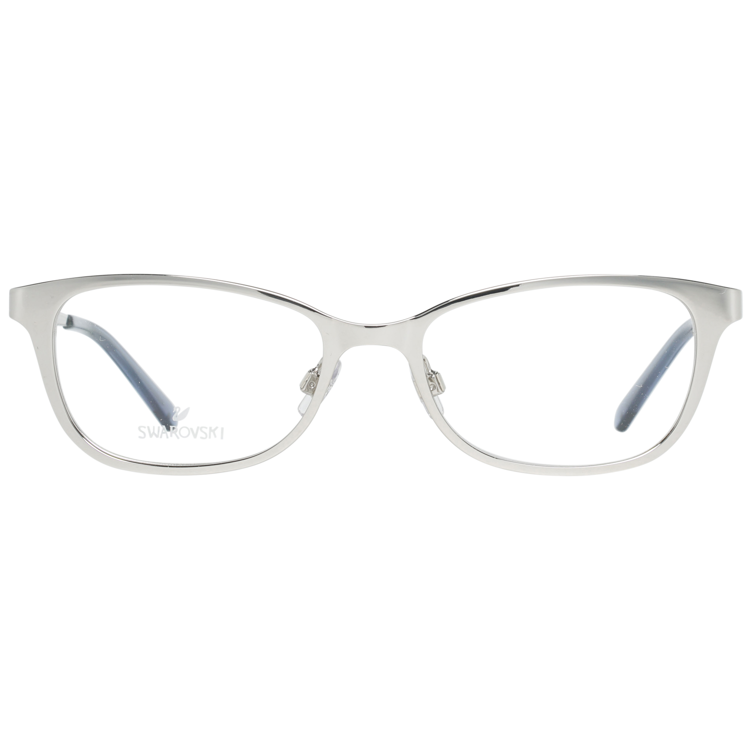 Swarovski Rectangle glasses in Silver with Metal frame, model Swarovski Optical Frames SK5277 52016, from Burghley & Co – Luxury eyewear UK