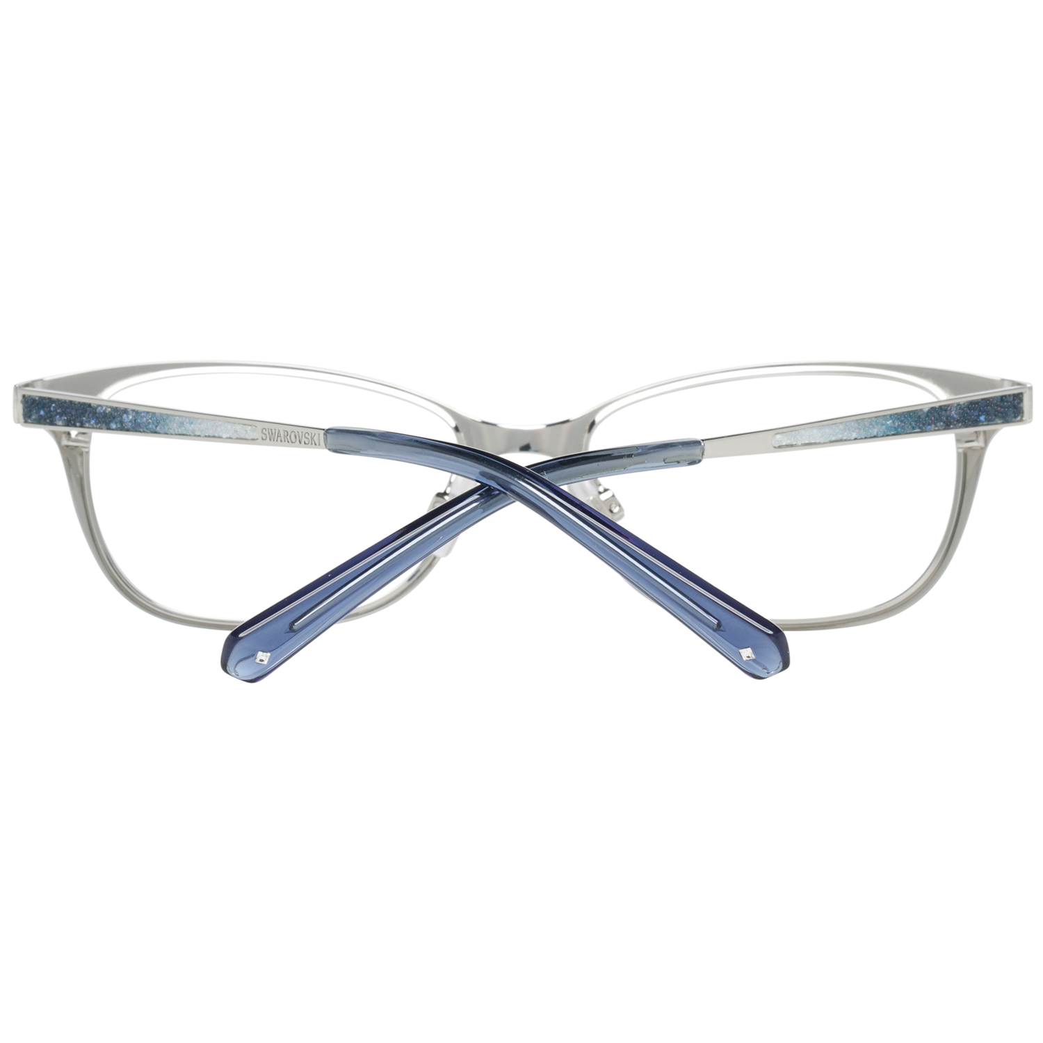 Swarovski Rectangle glasses in Silver with Metal frame, model Swarovski Optical Frames SK5277 52016, from Burghley & Co – Luxury eyewear UK
