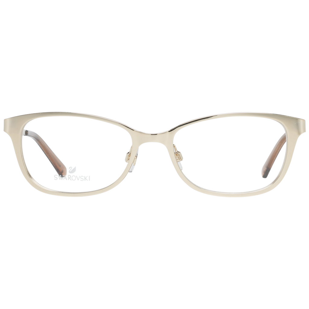 Swarovski Rectangle glasses in Gold with Metal frame, model Swarovski Optical Frames SK5277 52032, from Burghley & Co – Luxury eyewear UK