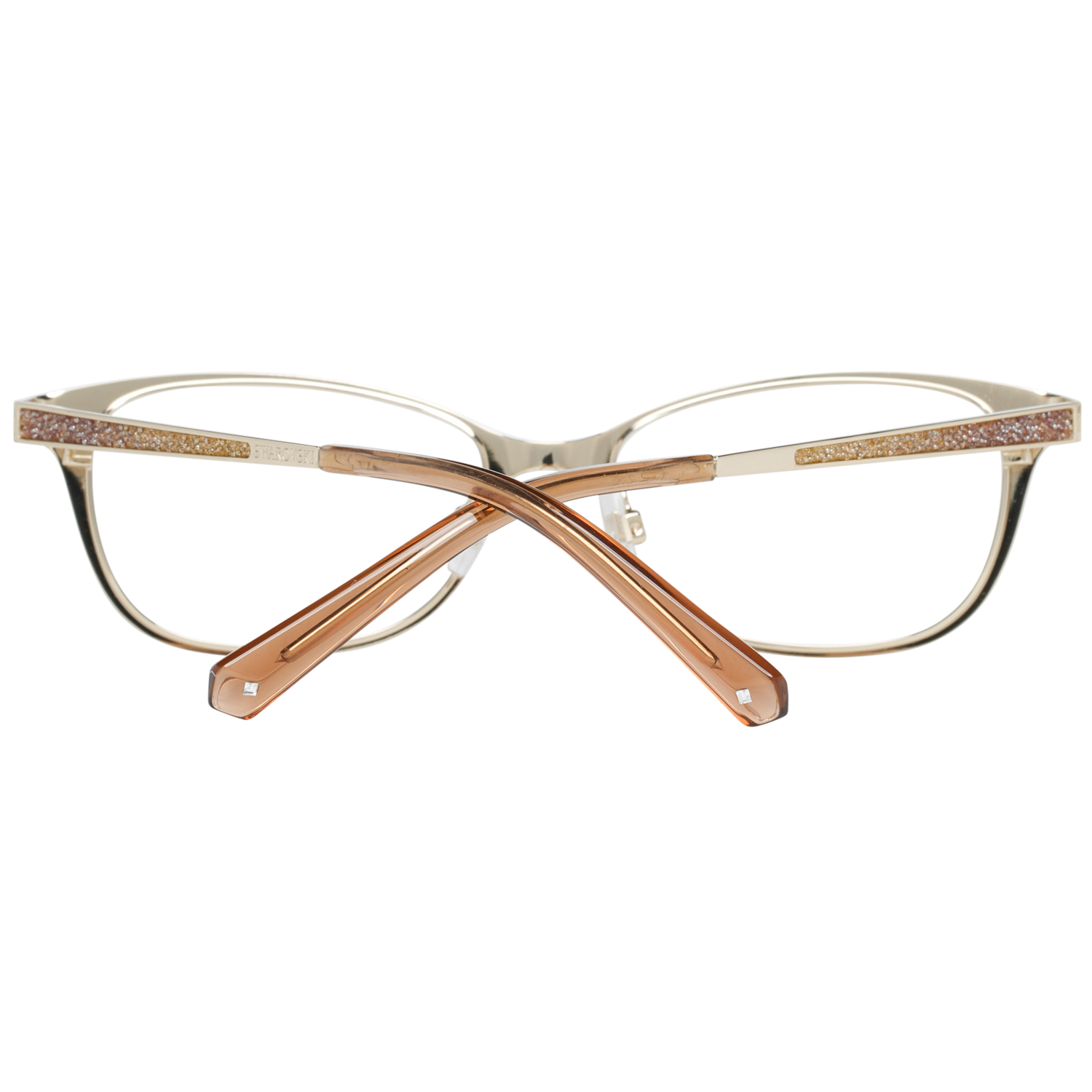 Swarovski Rectangle glasses in Gold with Metal frame, model Swarovski Optical Frame SK5277 032 52, from Burghley & Co – Luxury eyewear UK