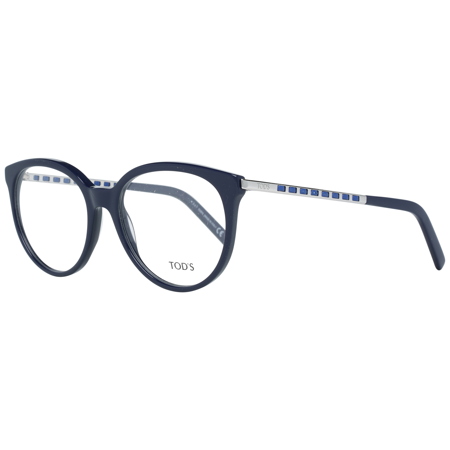 Tod's Round glasses in Blue with Metal frame, model Tods Optical Frame TO5192 090 53, from Burghley & Co – Luxury eyewear UK