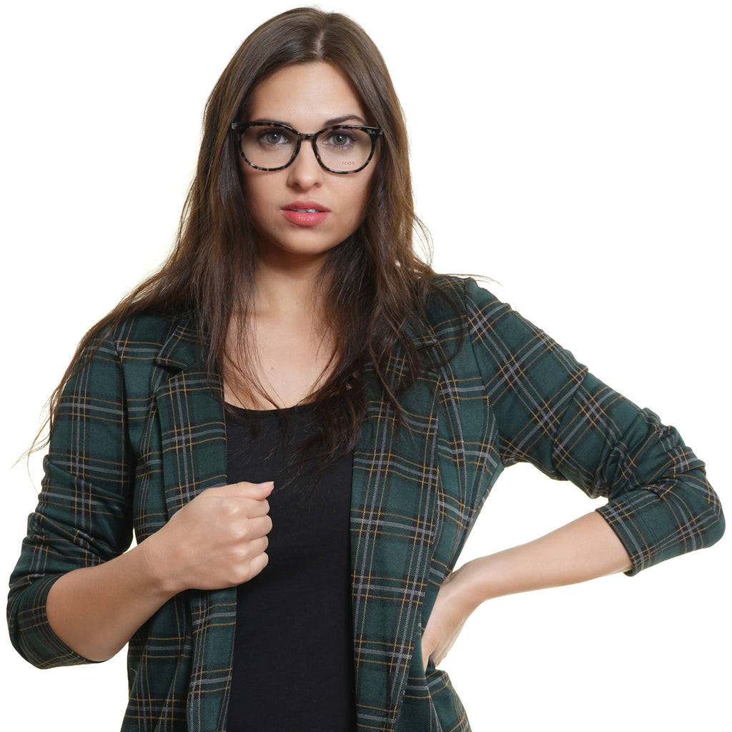 Tod's Rectangle glasses in Black with Metal frame, model Tods Optical Frame TO5202 056 52, from Burghley & Co – Luxury eyewear UK