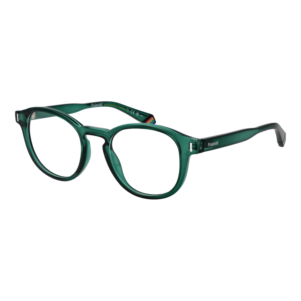 Polaroid glasses in Green, model Polaroid Optical Frames PLD D452 1ED 48, from Burghley & Co – Luxury eyewear UK