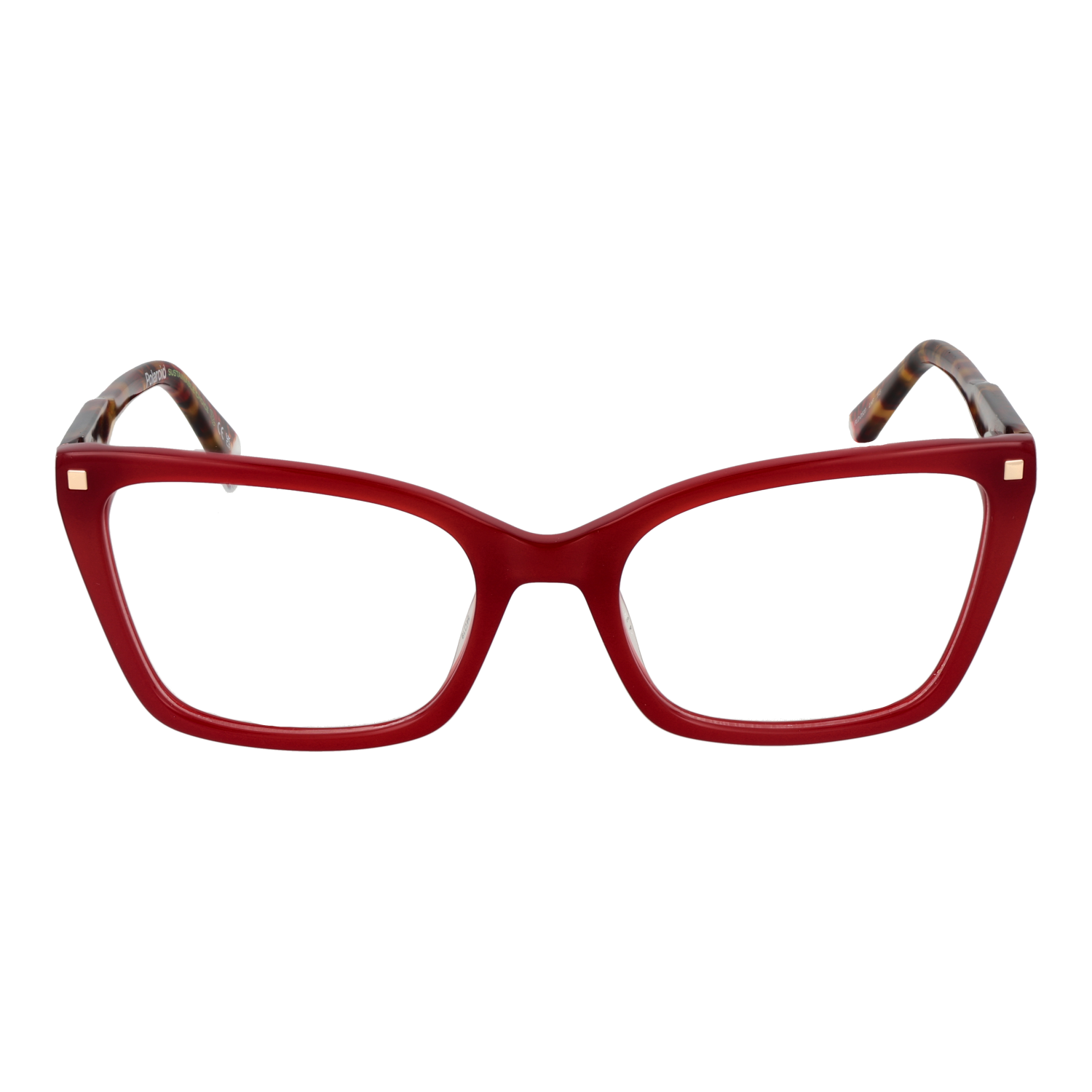 Polaroid Cat-eye glasses in Red with Acetate frame, model Polaroid Optical Frames PLD D520 LHF 54, from Burghley & Co – Luxury eyewear UK