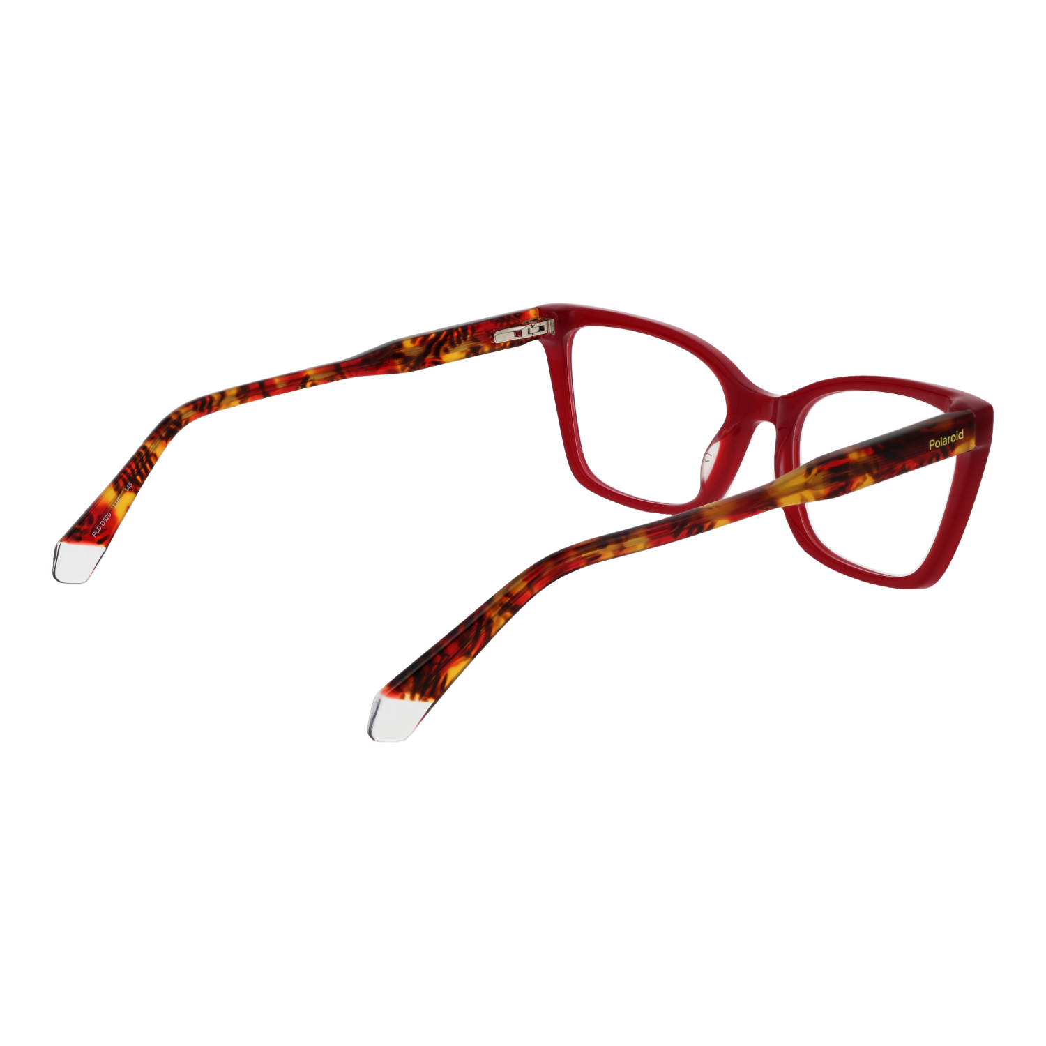 Polaroid Cat-eye glasses in Red with Acetate frame, model Polaroid Optical Frames PLD D520 LHF 54, from Burghley & Co – Luxury eyewear UK