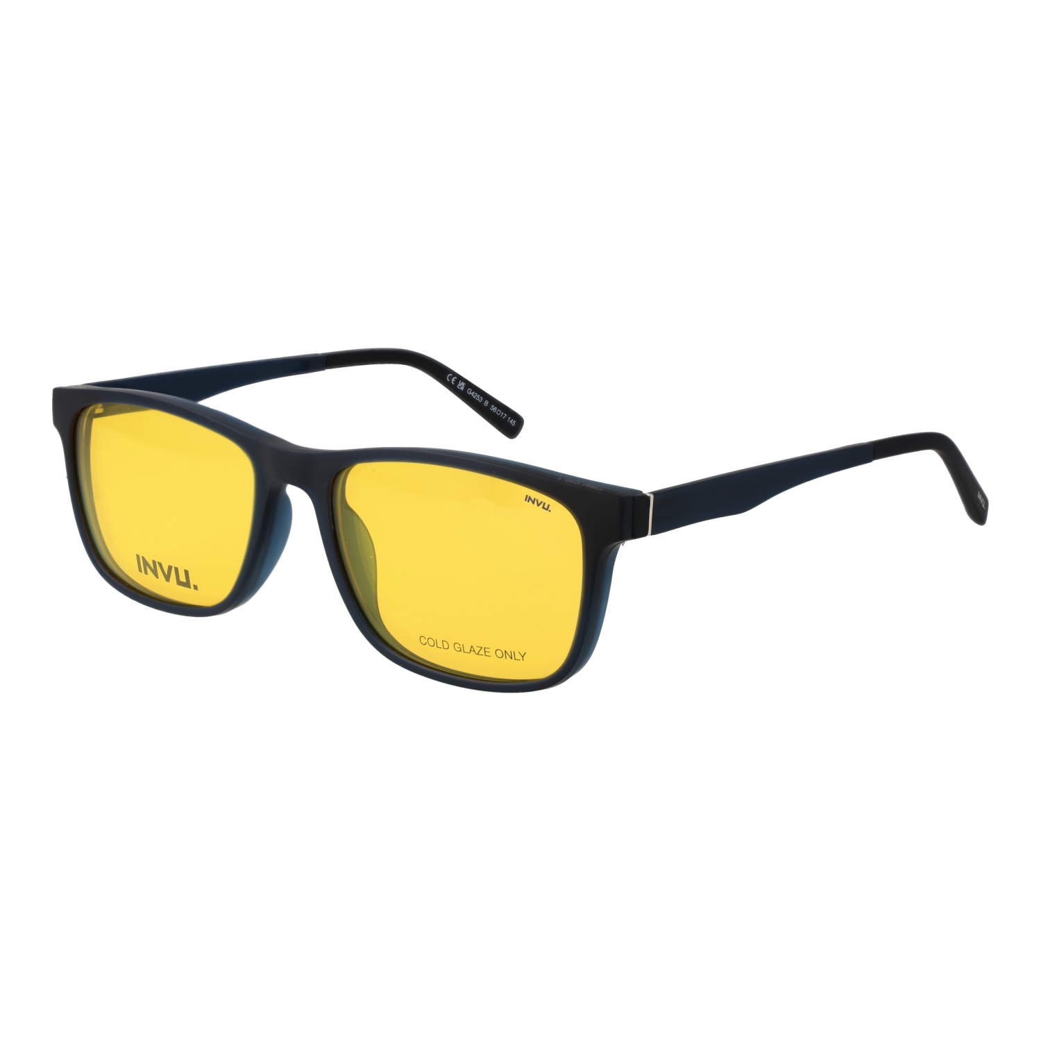 Invu Frames with Sunglasses-Clips M4253 B 56