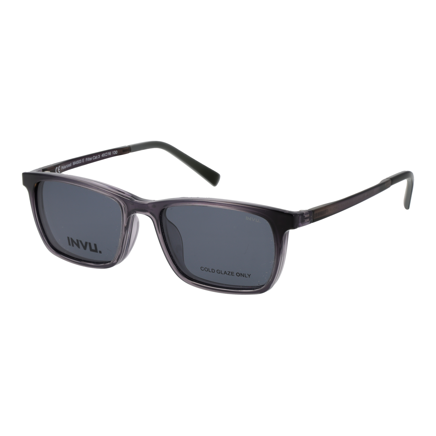 Invu Frames with Sunglasses-Clips M4003 E 49
