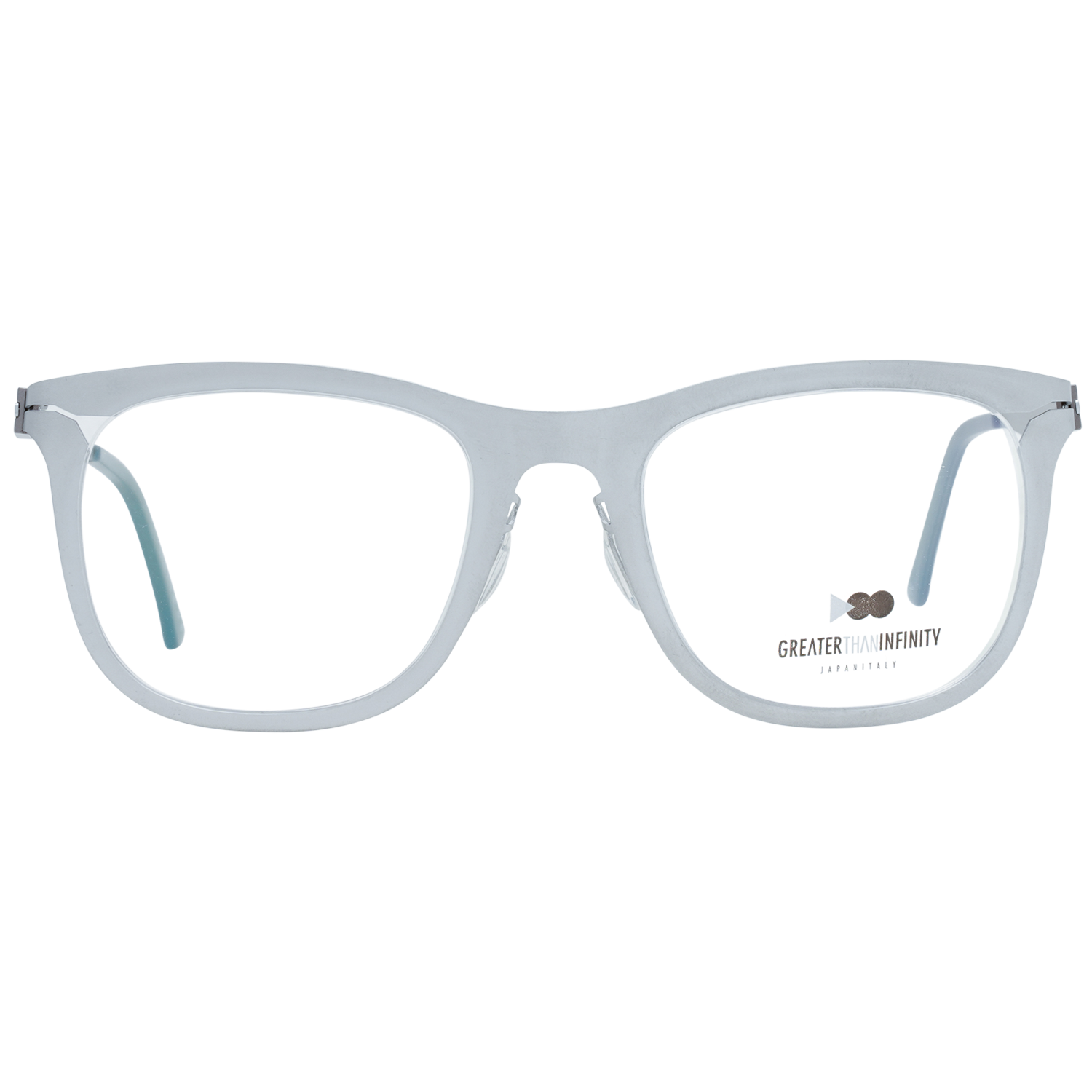 Greater Than Infinity Round glasses in Silver with Metal frame, model Greater Than Infinity Optical Frames GT002 50V05, from Burghley & Co – Luxury eyewear UK