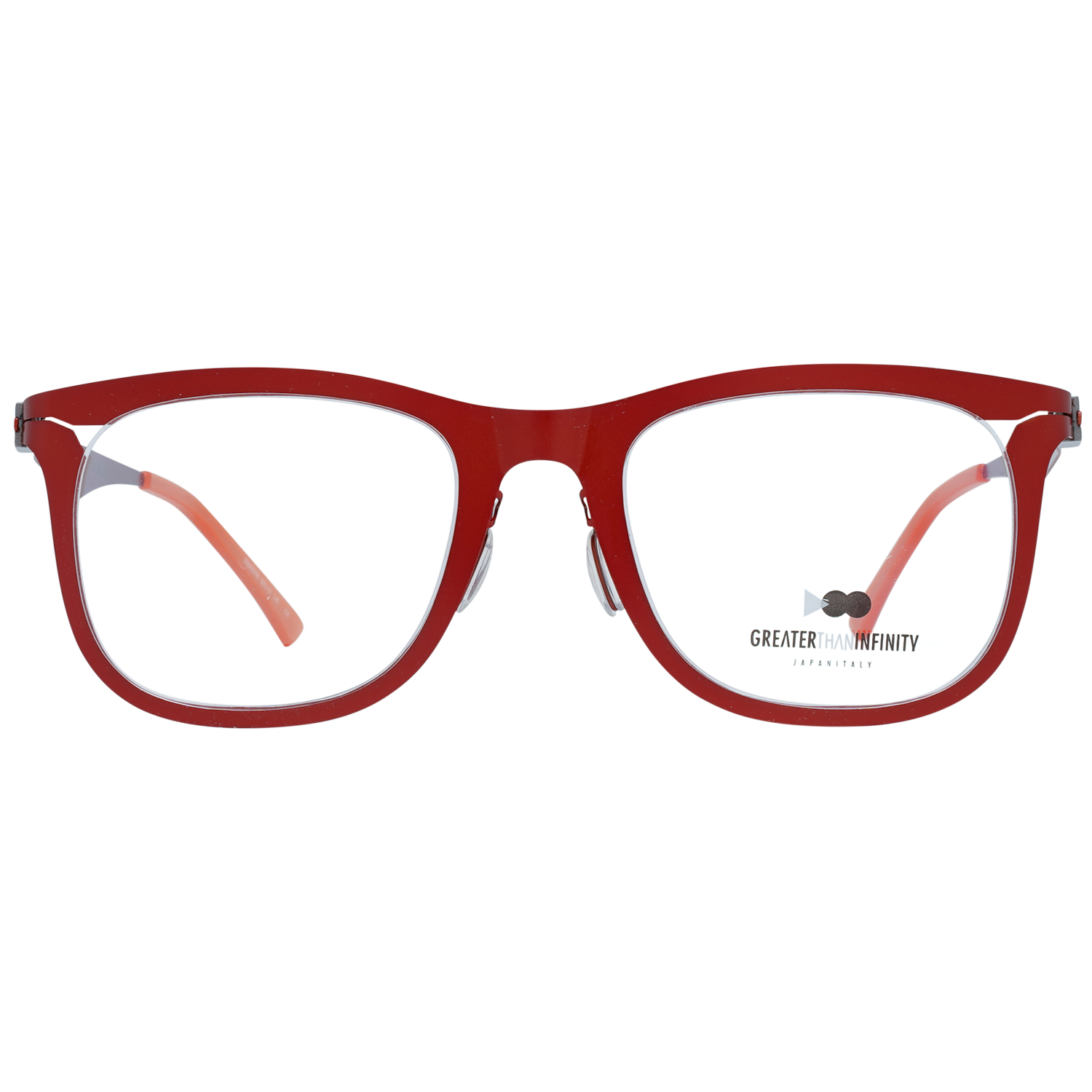 Greater Than Infinity Round glasses in Orange with Metal frame, model Greater Than Infinity Optical Frames GT002 50V08, from Burghley & Co – Luxury eyewear UK