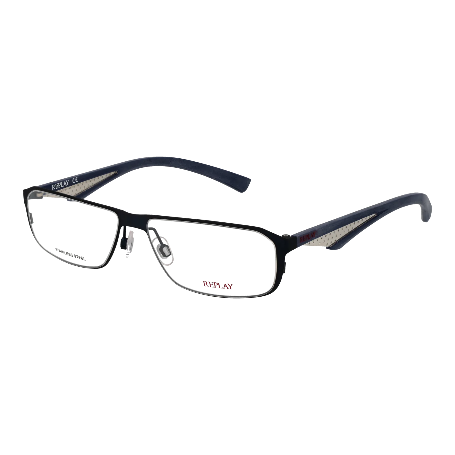 Replay Rectangle glasses, Metal frame, Replay Optical Frames RY060 04 55 – Burghley & Co (Image 1)