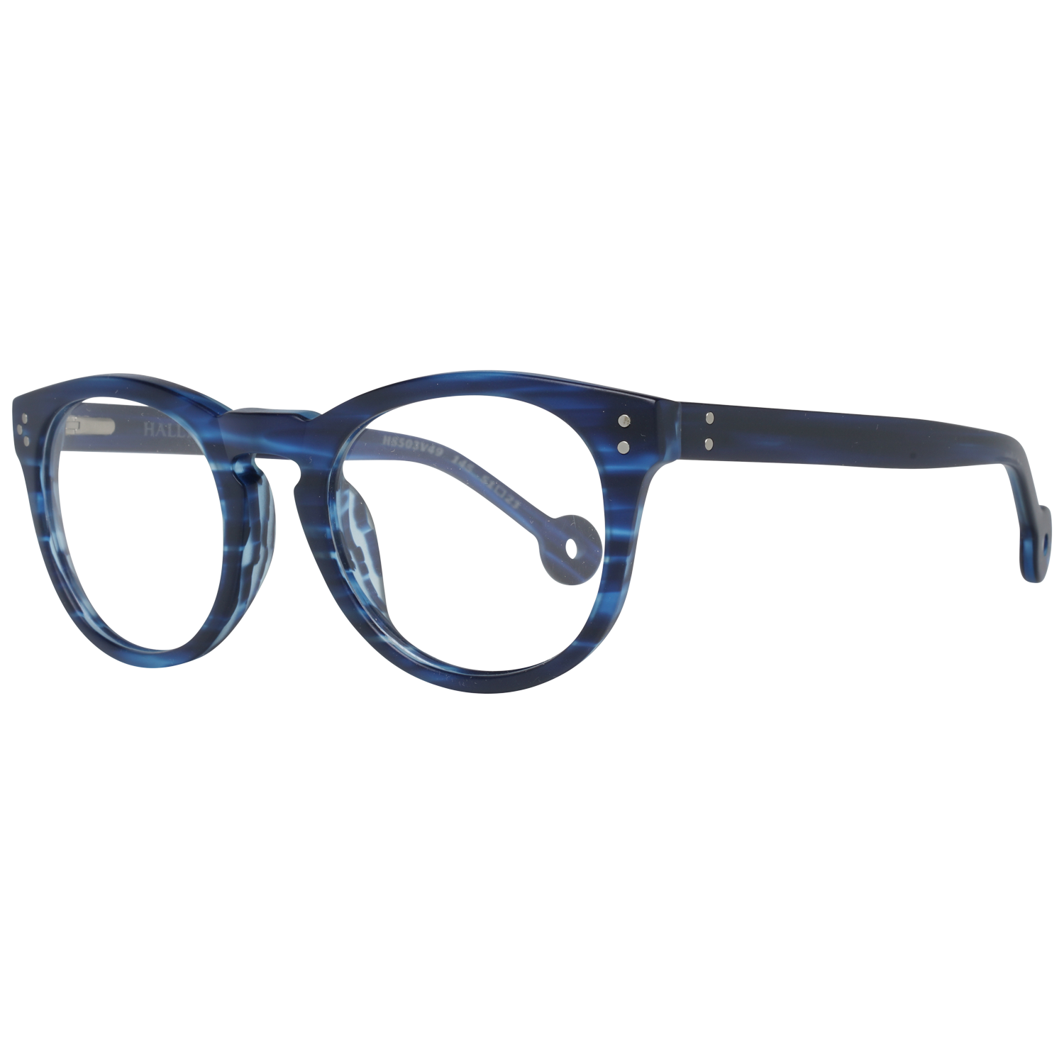 Hally & Son Round glasses in Blue with Plastic frame, model Hally & Son Optical Frame HS503V 49 51, from Burghley & Co – Luxury eyewear UK