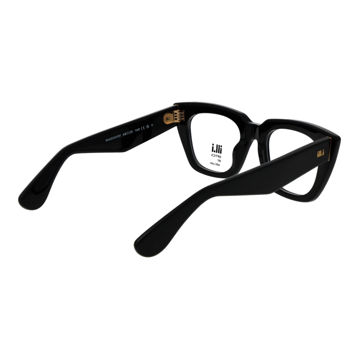 Ill.i by Will.i.am glasses, Acetate frame, Ill.i by Will.i.am Optical Frames WA034V01 01 49 – Burghley & Co (Image 3)