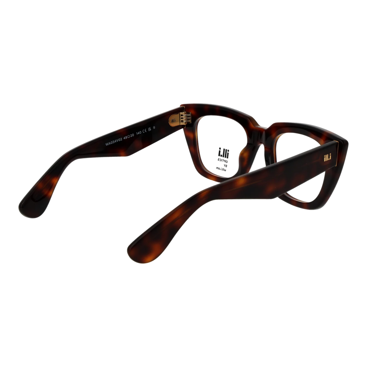 Ill.i by Will.i.am Rectangle glasses, Acetate frame, Ill.i by Will.i.am Optical Frames WA034V02 02 49 – Burghley & Co (Image 3)