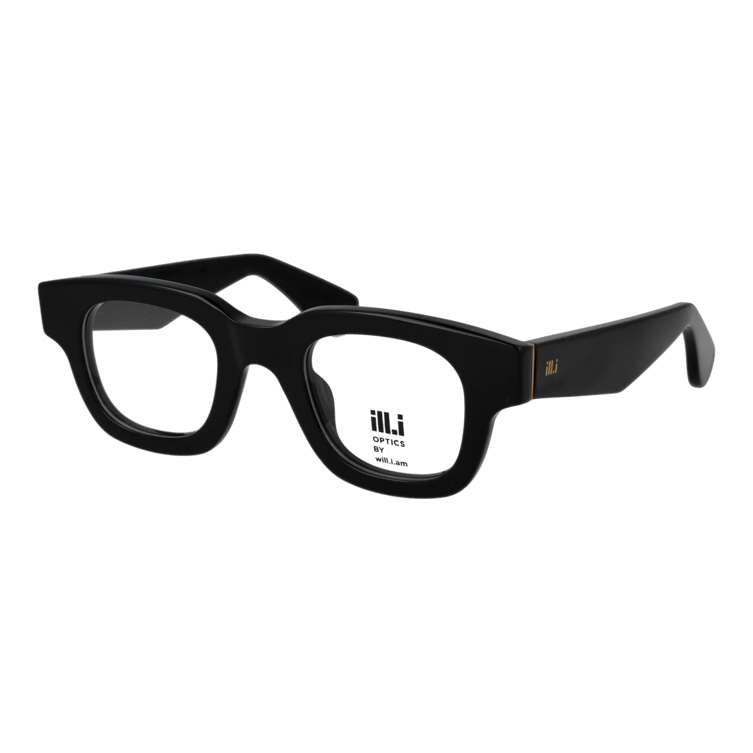 Ill.i by Will.i.am Rectangle glasses, Acetate frame, Ill.i by Will.i.am Optical Frames WA035V01 01 45 – Burghley & Co (Image 1)