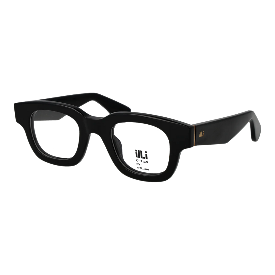 Ill.i by Will.i.am Rectangle glasses, Acetate frame, Ill.i by Will.i.am Optical Frames WA035V01 01 45 – Burghley & Co (Image 1)