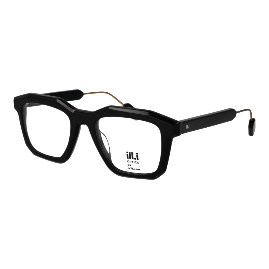 Ill.i by Will.i.am glasses, Acetate frame, Ill.i by Will.i.am Optical Frames WA037V01 01 50 – Burghley & Co (Image 1)