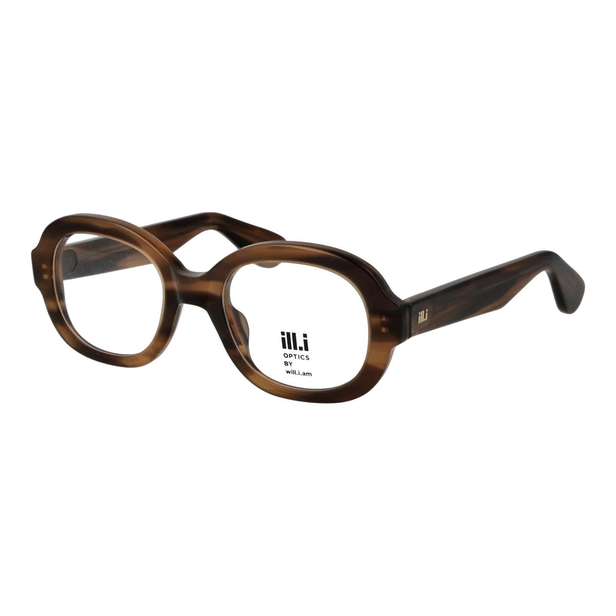 Ill.i by Will.i.am Oval glasses, Acetate frame, Ill.i by Will.i.am Optical Frames WA046V03 03 50 – Burghley & Co (Image 1)