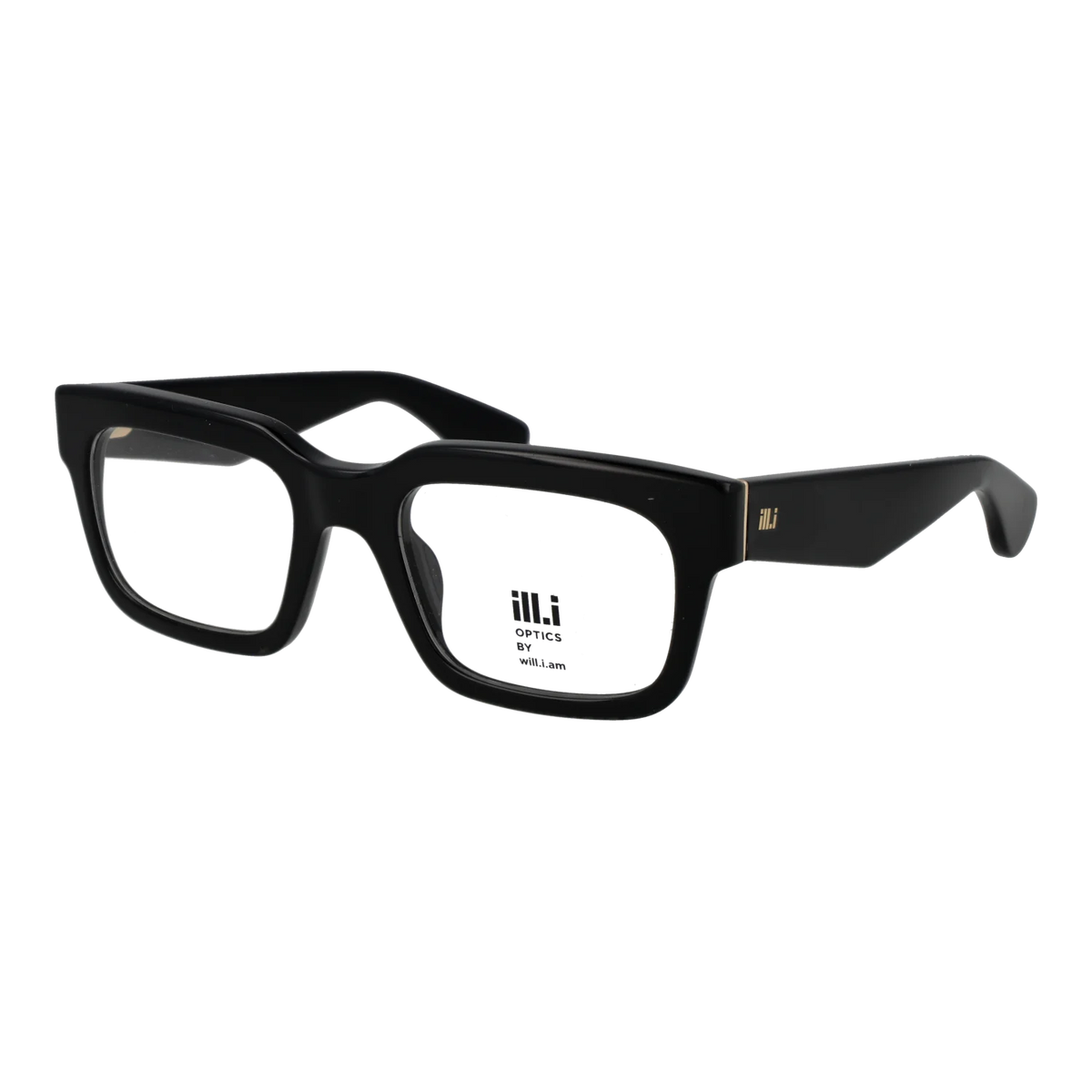 Ill.i by Will.i.am Rectangle glasses, Acetate frame, Ill.i by Will.i.am Optical Frames WA058V01 01 53 – Burghley & Co (Image 1)
