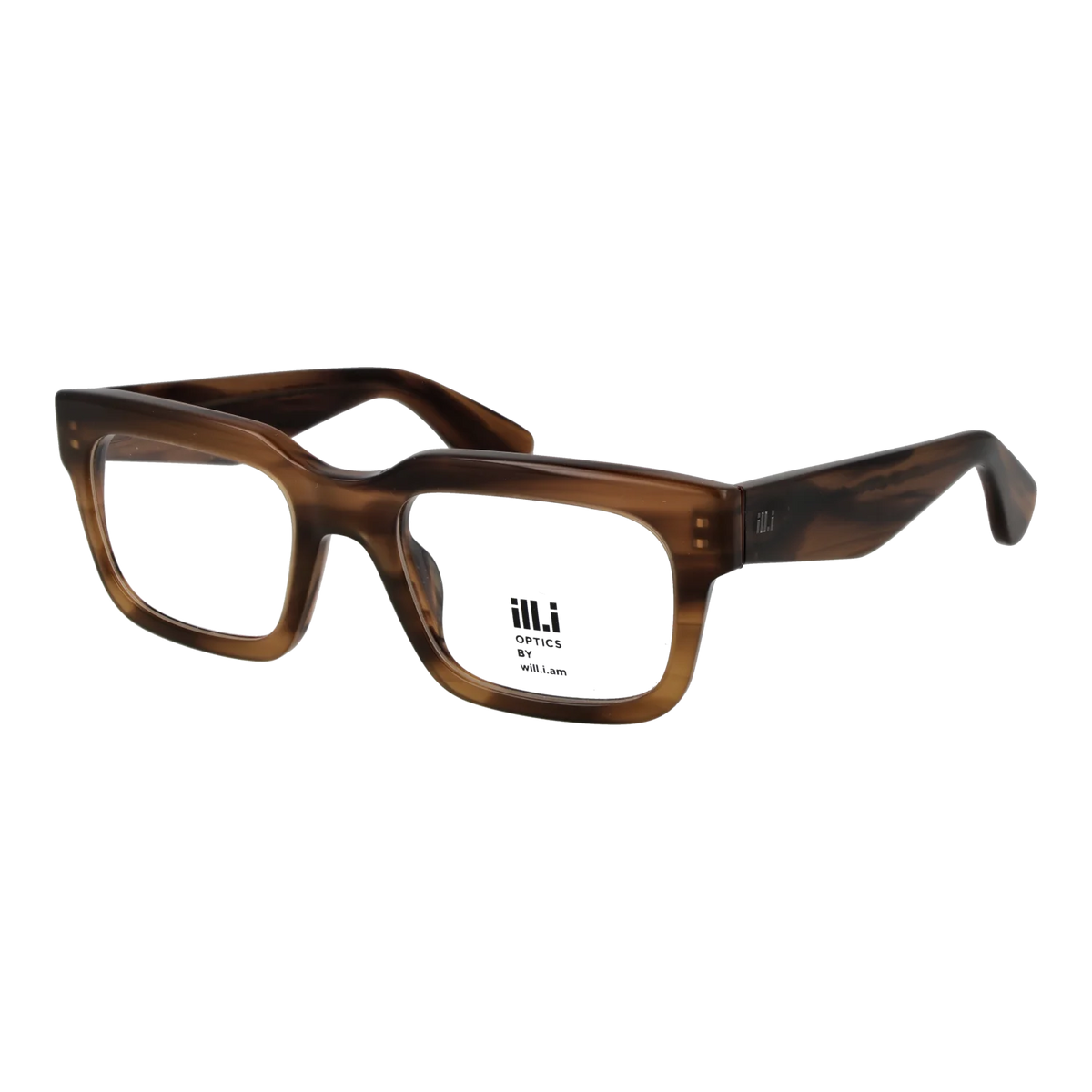 Ill.i by Will.i.am Rectangle glasses, Acetate frame, Ill.i by Will.i.am Optical Frames WA058V02 02 53 – Burghley & Co (Image 1)